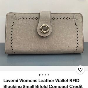 Women's Gray Leather Wallet